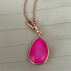 Ted Baker Hot Pink Rose Gold Necklace